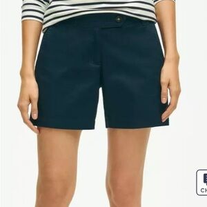 NWT Brooks Brothers navy cotton spandex stretch twill shorts Sz 10